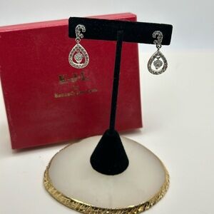 Crystal Acorn Pearl Earrings